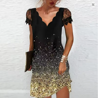 GlitterEve Kleid | Glitzerkleid in Gold