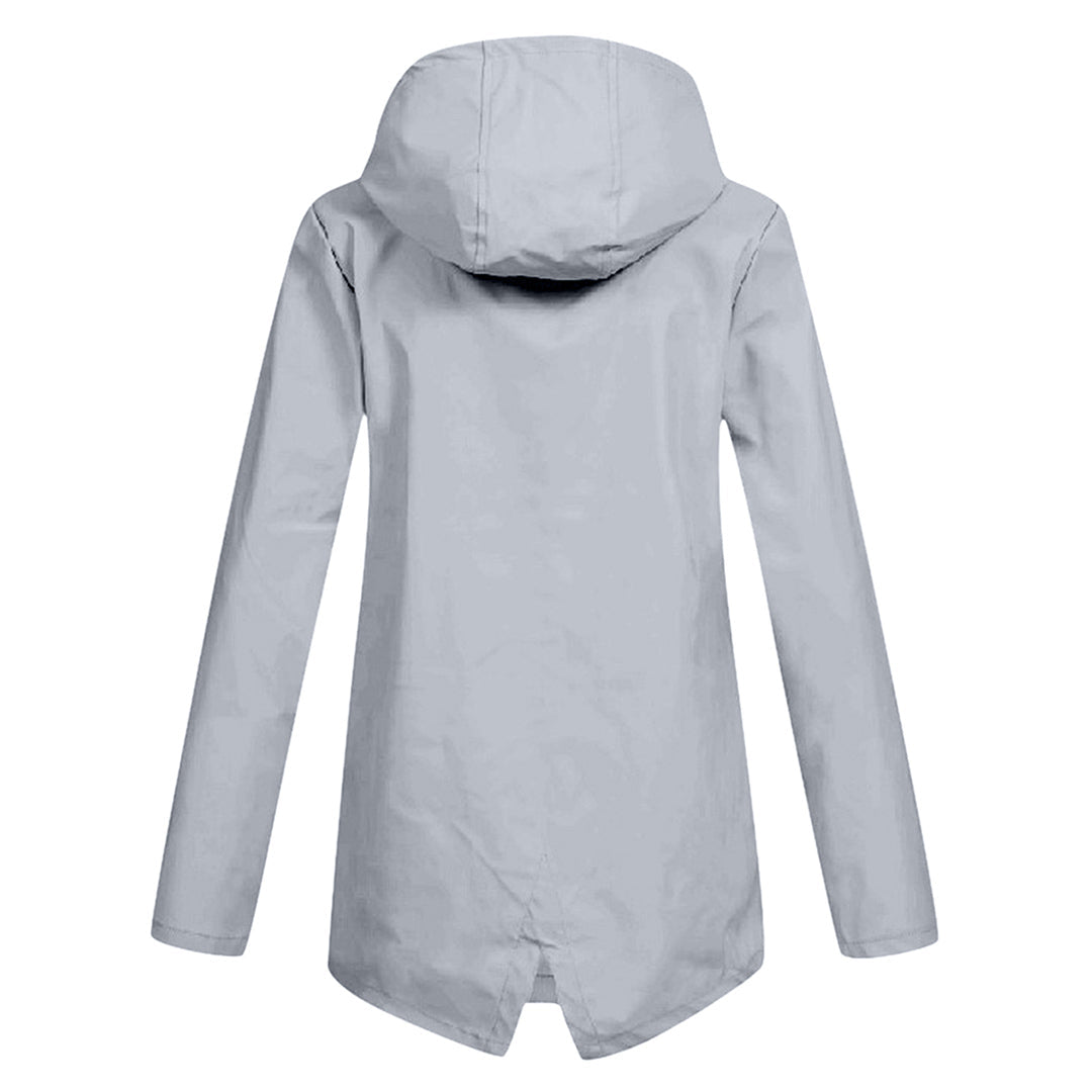 Stylische Leichte Regenjacke mit Kapuze und Reissverschluss für Damen | Ideal für den Winter