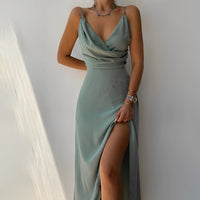 Chic Abendkleid für Frauen | Maxi in Grün
