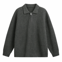 Ruben | Pullover mit Quarter-Zip in Grau