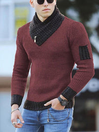 Dicker Pullover für Männer - DAMON in Rot