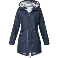 Fleur | Damen-Hoodie-Jacke mit Kordelzug in Marineblau