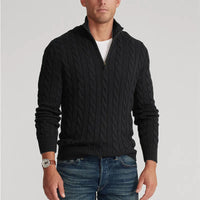 Herren-Pullover mit Rundhalsausschnitt - ACKLEY in Schwarz