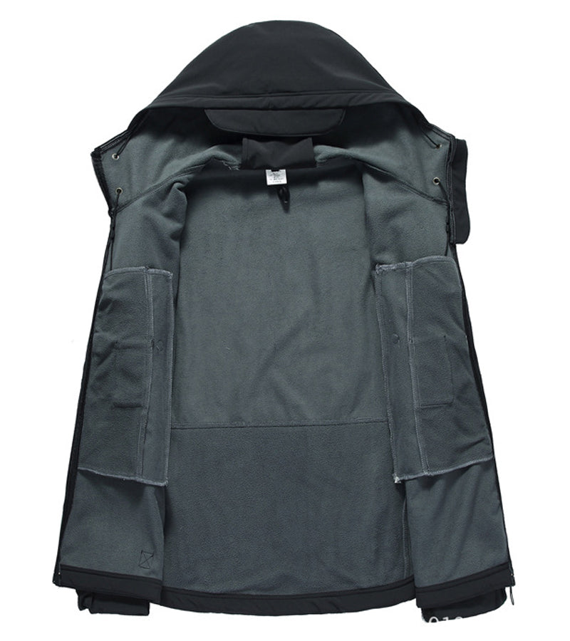 Herren Warme Dicke Softshelljacke mit Reißverschlüssen | Ideal für den Winter