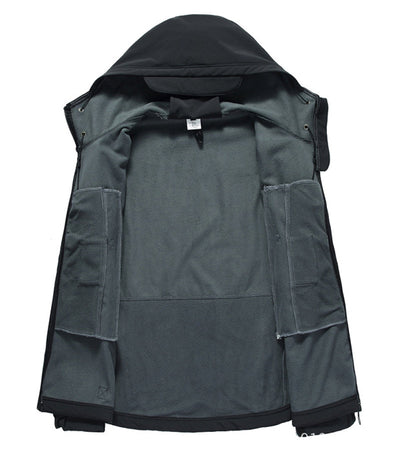 Herren Warme Dicke Softshelljacke mit Reißverschlüssen | Ideal für den Winter