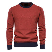 Pullover mit Rundhalsausschnitt für Herren - - MANNO in Orange
