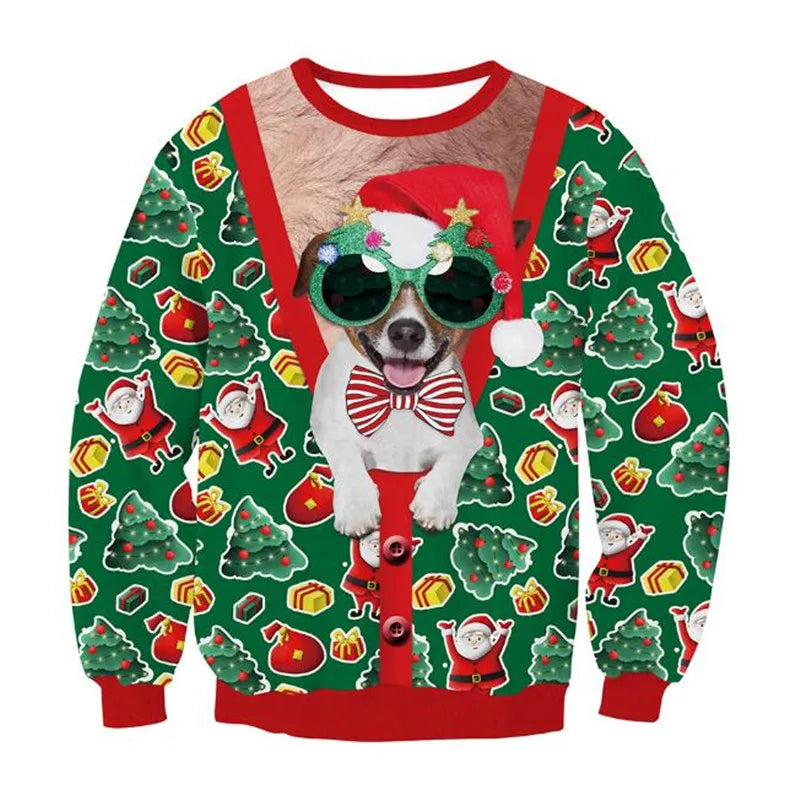 Renate - Warmer Pullover mit 3D Lustiger Feiertag Weihnachtsfeier Bedruckt für Männer und Frauen