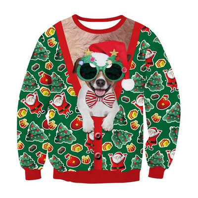 Renate - Warmer Pullover mit 3D Lustiger Feiertag Weihnachtsfeier Bedruckt für Männer und Frauen
