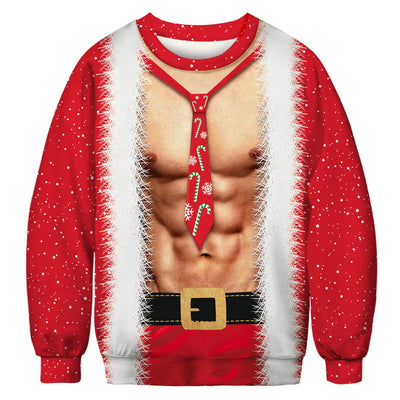 Renate - Warmer Pullover mit 3D Lustiger Feiertag Weihnachtsfeier Bedruckt für Männer und Frauen