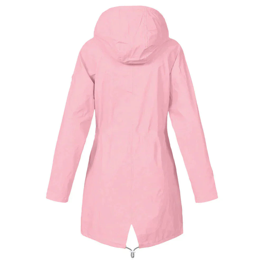 Casual Warme Fleecegefütterte Wasserdichte Regenjacke mit Kapuze für Damen | Ideal für den Winter