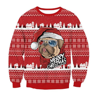 Renate - Warmer Pullover mit 3D Lustiger Feiertag Weihnachtsfeier Bedruckt für Männer und Frauen