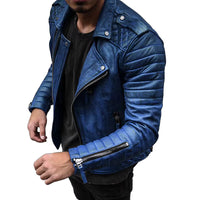 Die stylische und einzigartige Lederjacke - JACK in Blau