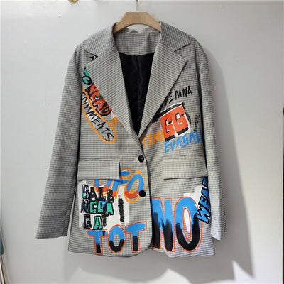 Blazer mit Grafikdruck für Damen
