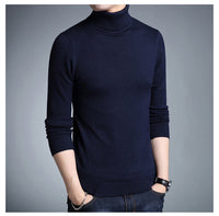 Herren-Rollkragenpullover - KORELIN in Marineblau