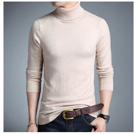 Herren-Rollkragenpullover - KORELIN in Beige