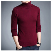 Herren-Rollkragenpullover - KORELIN in Rot
