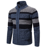 Gestreiftes Herren-Pullover  - CLOVIS in Blaugrau