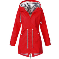 Fleur | Damen-Hoodie-Jacke mit Kordelzug in Rot