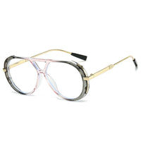 Liva | Stilvolle Sonnenbrille mit UV-Schutz in Rosa Grau / Transparent