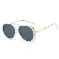 Liva | Stilvolle Sonnenbrille mit UV-Schutz in Weiß / Schwarz