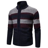 Gestreiftes Herren-Pullover  - CLOVIS in marineblau