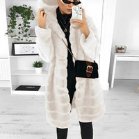 Weicher Modemantel für Frauen - Annabelle in Beige