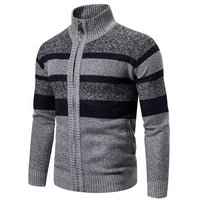 Gestreiftes Herren-Pullover  - CLOVIS in Hellgrau