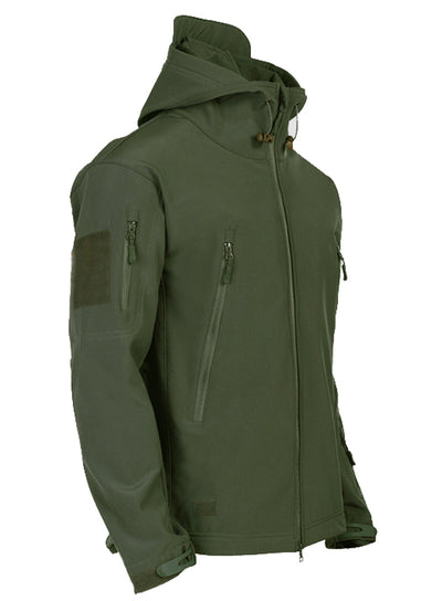 Herren Warme Dicke Softshelljacke mit Reißverschlüssen | Ideal für den Winter