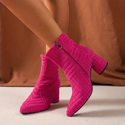 Monalies | Elegante Unifarbene Schuhe mit dickem Absatz