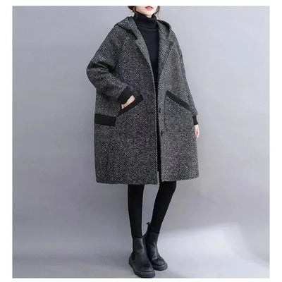 Yaraj | Warmer Vintage-Mantel mit Kapuze für kalte Tage