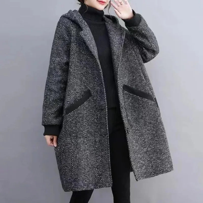 Yaraj | Warmer Vintage-Mantel mit Kapuze für kalte Tage