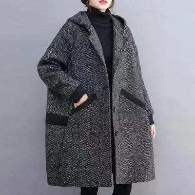 Yaraj | Warmer Vintage-Mantel mit Kapuze für kalte Tage