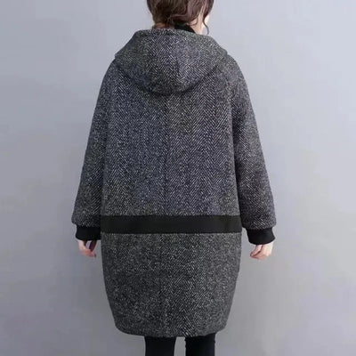 Yaraj | Warmer Vintage-Mantel mit Kapuze für kalte Tage
