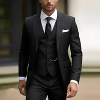 Abenner - Eleganter dreiteiliger Anzug in Schwarz