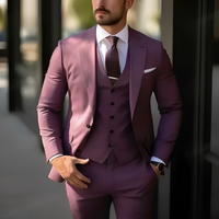 Abenner - Eleganter dreiteiliger Anzug in Violett