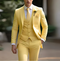 Abenner - Eleganter dreiteiliger Anzug in Gelb