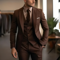 Abenner - Eleganter dreiteiliger Anzug in Braun