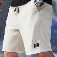 Hans | Herren Bermuda Shorts Komfortabel Kordelzug Sommer Casual in Weiß