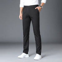 Philipp | Herren Chino Anzughose Schmal Business Modern Elegant Alltag in Schwarz