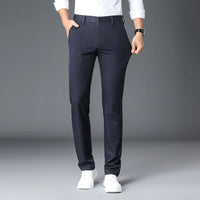 Philipp | Herren Chino Anzughose Schmal Business Modern Elegant Alltag in Dunkelblau