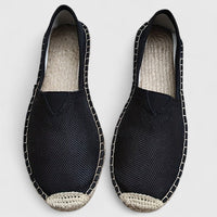 Herren Espadrilles Mit Arch Support – Atmungsaktive Orthopädische Schuhe Für Sommerliche Freizeitaktivitäten in Schwarz