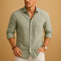Nils | Herren Langarmhemd Clean Minimalistisch Business Zeitlos Modern in Grau