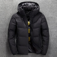 Herrenjacke Gefüttert Mit Abnehmbarer Kapuze – Praktische Jacke Herren Für Kaltes Wetter, Modern Und Funktional in Schwarz