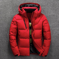 Herrenjacke Gefüttert Mit Abnehmbarer Kapuze – Praktische Jacke Herren Für Kaltes Wetter, Modern Und Funktional in Rot