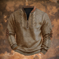 Herrenjacke Klassisch Winterjacke Mit Reißverschluss & Warmem Innenfutter Für Kalte Tage – Ideal Für Freizeit Und Outdoor in Khaki