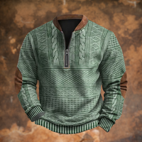 Herrenjacke Klassisch Winterjacke Mit Reißverschluss & Warmem Innenfutter Für Kalte Tage – Ideal Für Freizeit Und Outdoor in Grün