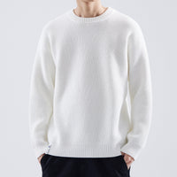 Herrenpullover Gant Pullover Herren Strukturierter Rundhals Modernes Design für Winter in Weiß