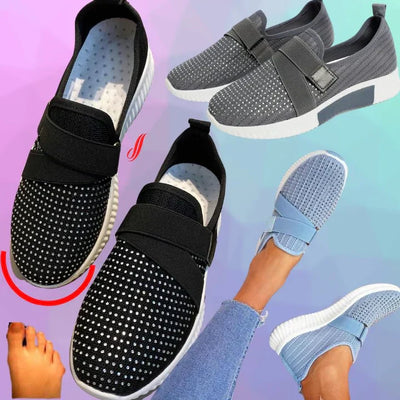 Fudus | Orthopädische Slip on Damenschuhe Mit Klettverschluss