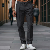 Stefan | Herren Elegante Hose Smart Flexibler Bund Business Komfort in Schwarz
