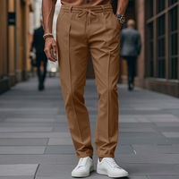 Stefan | Herren Elegante Hose Smart Flexibler Bund Business Komfort in Braun